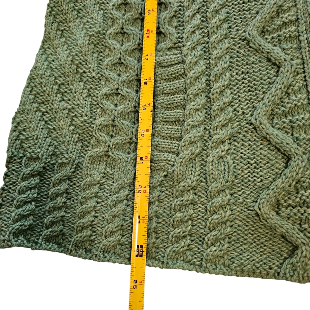 Aran Crafts Ireland 100% Merino Wool Full Zip Cardigan L - Picture 3 of 7